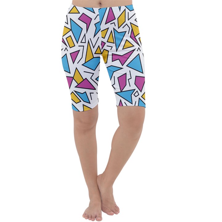 Retro Shapes 01 Cropped Leggings 