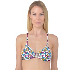 Retro Shapes 01 Reversible Tri Bikini Top by jumpercat