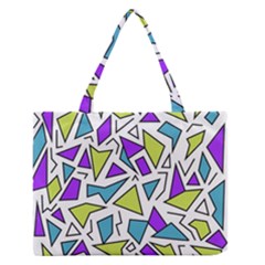 Retro Shapes 02 Zipper Medium Tote Bag