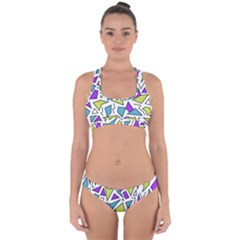 Retro Shapes 02 Cross Back Hipster Bikini Set