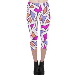 Retro Shapes 03 Capri Leggings  by jumpercat