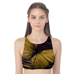 Butterfly Insect Wave Concentric Tank Bikini Top by Celenk