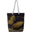 Butterfly Insect Wave Concentric Full Print Rope Handle Tote (Small) View1