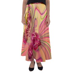 Arrangement Butterfly Aesthetics Flared Maxi Skirt by Celenk