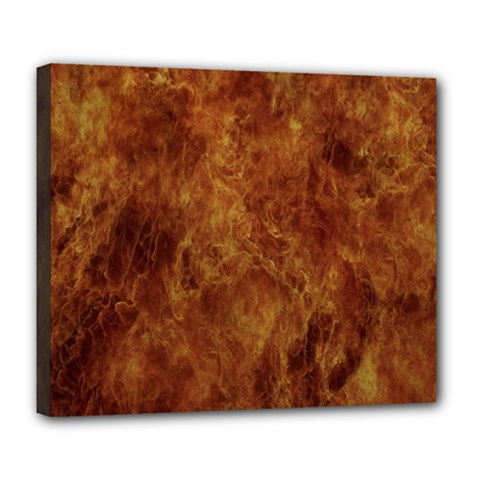 Abstract Flames Fire Hot Deluxe Canvas 24  X 20   by Celenk