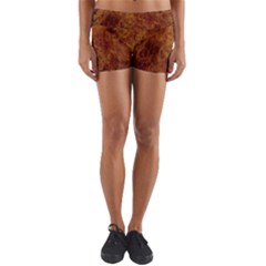 Abstract Flames Fire Hot Yoga Shorts by Celenk