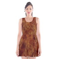 Abstract Flames Fire Hot Scoop Neck Skater Dress by Celenk