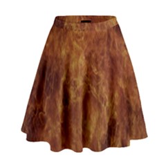 Abstract Flames Fire Hot High Waist Skirt by Celenk