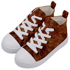 Abstract Flames Fire Hot Kid s Mid-top Canvas Sneakers by Celenk