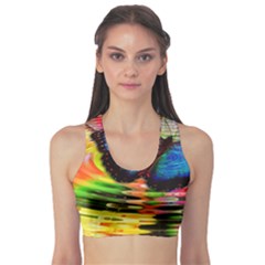 Blue Morphofalter Butterfly Insect Sports Bra by Celenk