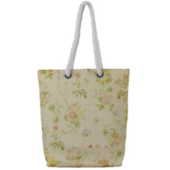 Floral Wallpaper Flowers Vintage Full Print Rope Handle Tote (small)