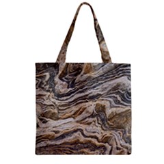 Texture Marble Abstract Pattern Zipper Grocery Tote Bag