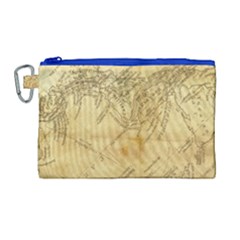Vintage Map Background Paper Canvas Cosmetic Bag (large) by Celenk