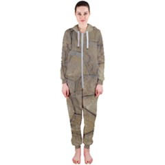 Brick Wall Stone Kennedy Hooded Jumpsuit (ladies)  by Celenk