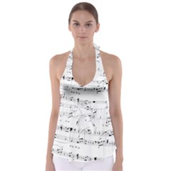 Abuse Background Monochrome My Bits Babydoll Tankini Top by Celenk