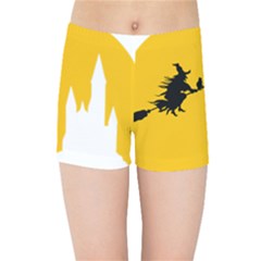 Castle Cat Evil Female Fictional Kids Sports Shorts by Celenk