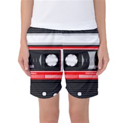 Compact Cassette Musicassette Mc Women s Basketball Shorts by Celenk