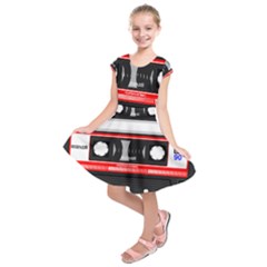 Compact Cassette Musicassette Mc Kids  Short Sleeve Dress by Celenk