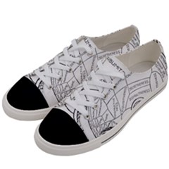 Brain Chart Diagram Face Fringe Women s Low Top Canvas Sneakers