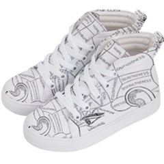 Brain Chart Diagram Face Fringe Kid s Hi-Top Skate Sneakers