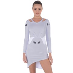 Ghost Halloween Spooky Horror Fear Asymmetric Cut-out Shift Dress by Celenk