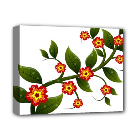 Flower Branch Nature Leaves Plant Deluxe Canvas 14  X 11  by Celenk