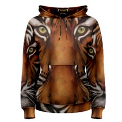 The Tiger Face Women s Pullover Hoodie by Celenk