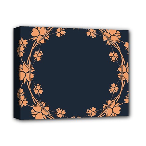 Floral Vintage Royal Frame Pattern Deluxe Canvas 14  X 11  by Celenk