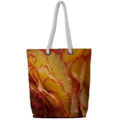 Flowers Leaves Leaf Floral Summer Full Print Rope Handle Tote (small)