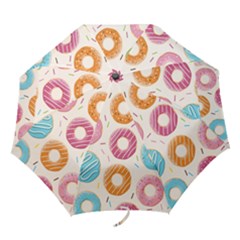 Colored Doughnuts Pattern Folding Umbrellas by Bigfootshirtshop