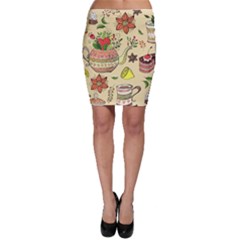 Colored Afternoon Tea Pattern Bodycon Skirt by Bigfootshirtshop