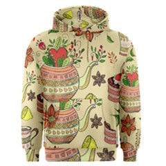 Colored Afternoon Tea Pattern Men s Pullover Hoodie by Bigfootshirtshop