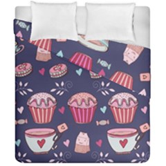 Afternoon Tea And Sweets Duvet Cover Double Side (California King Size)