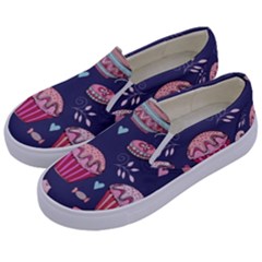 Afternoon Tea And Sweets Kids  Canvas Slip Ons