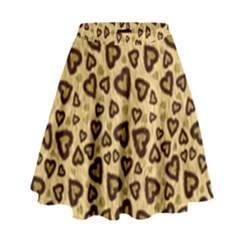 Leopard Heart 01 High Waist Skirt