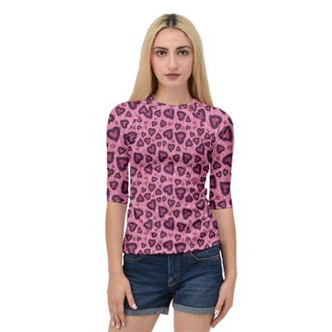 Leopard Heart 03 Quarter Sleeve Raglan Tee by jumpercat