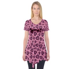 Leopard Heart 03 Short Sleeve Tunic  by jumpercat