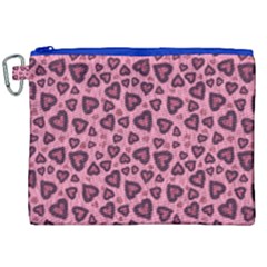 Leopard Heart 03 Canvas Cosmetic Bag (xxl)