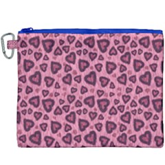 Leopard Heart 03 Canvas Cosmetic Bag (xxxl)