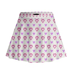 Pixel Hearts Mini Flare Skirt by jumpercat