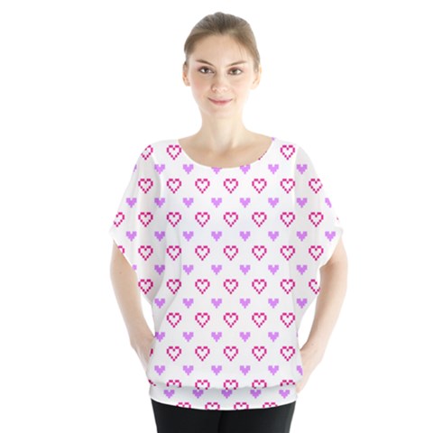 Pixel Hearts Blouse by jumpercat