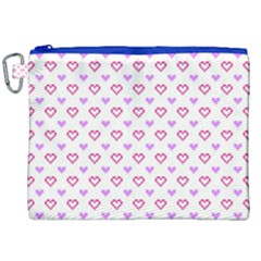 Pixel Hearts Canvas Cosmetic Bag (xxl)