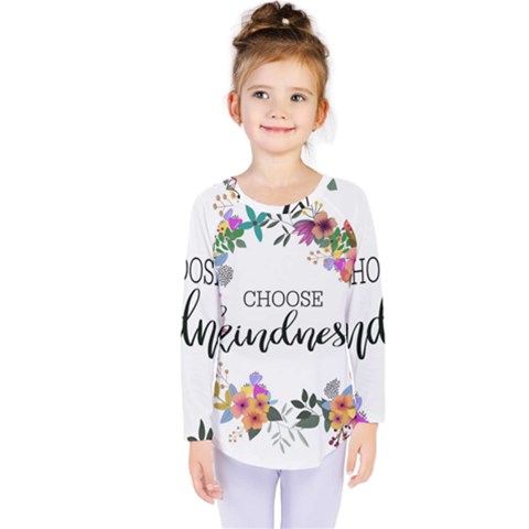 Choose Kidness Kids  Long Sleeve Tee by SweetLittlePrint