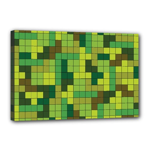 Tetris Camouflage Forest Canvas 18  X 12 