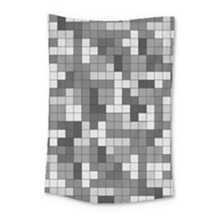 Tetris Camouflage Urban Small Tapestry by jumpercat