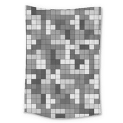 Tetris Camouflage Urban Large Tapestry by jumpercat