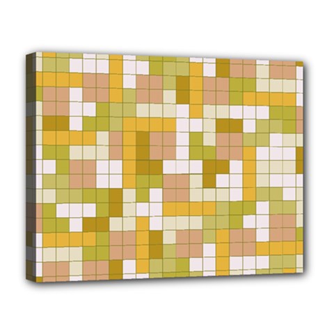 Tetris Camouflage Desert Canvas 14  X 11  by jumpercat