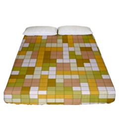 Tetris Camouflage Desert Fitted Sheet (California King Size)