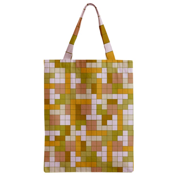 Tetris Camouflage Desert Zipper Classic Tote Bag