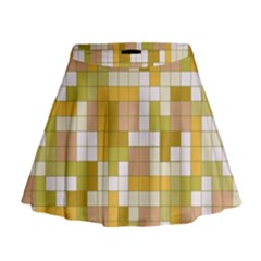 Tetris Camouflage Desert Mini Flare Skirt